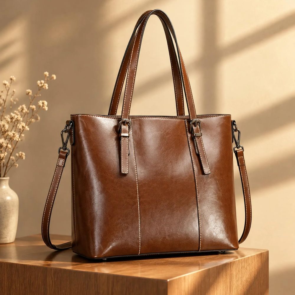 Vintage Cowhide Tote handbag by Feel N Flow
