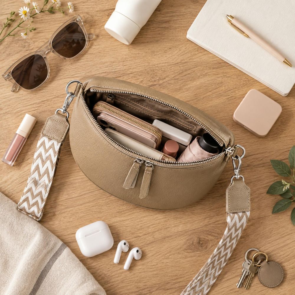 Curved Leather Belt Bag alternate view